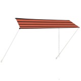 Cumpara ieftin Copertina retractabila, portocaliu si maro, 350 x 150 cm