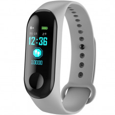 Bratara Fitness iUni N3C, Display OLED 0.96 inch, Bluetooth, Pedometru, Notificari, Gri foto