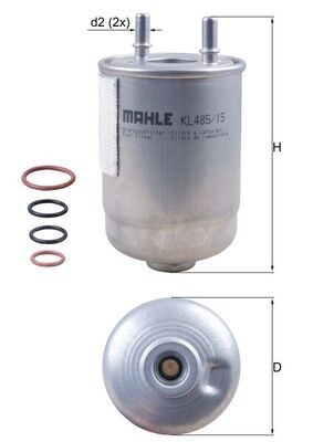 MAHLE KL 485/15D filtru combustibil foto