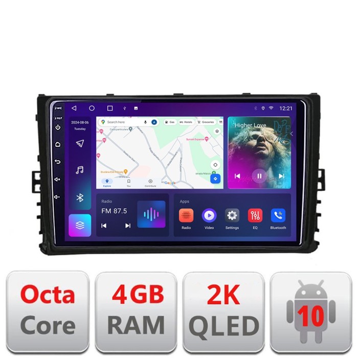 Navigatie Toyota Corolla 2017-2018 C-AURIS-2017 Android Octa Core Ecran 2K QLED GPS 4G 4+32GB 360 KIT-auris-2017+EDT-E409-2K CarStore Technology
