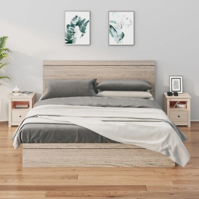 Gossi noptiere, 2 buc, 40x35x49 cm, lemn masiv de pin foto