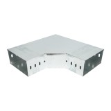 Cot orizontal 90 grade din otel galvanizat pentru jgheab 100x200mm