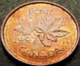 Moneda 1 CENT - CANADA, anul 1997 * cod 597