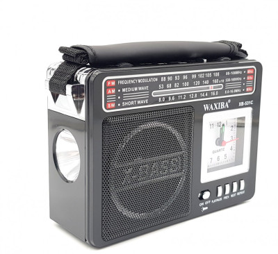 Radio Portabil cu 3 benzi , Ceas , MP3 Player și Lanterna , AM/FM/SW ,XB-531 foto
