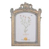Cumpara ieftin Rama foto masa, perete polirasina gri aurie 18x2x25 cm, 13x18 cm