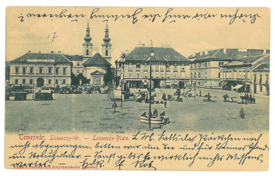 3375 - TIMISOARA, Market, Romania - old postcard - used - 1903 foto