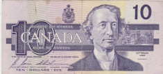 Canada 10 Dollars Dolari 1989 F foto