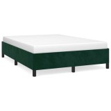 Cumpara ieftin Cadru de pat fara saltea, verde inchis, 140x190 cm, catifea