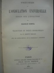 Basile Conta - Theorie de L ondulation universelle - 1895 foto