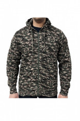 Hanorac barbati Game Technical Apparel Zip Hoodie Digital Woodland Verde S foto