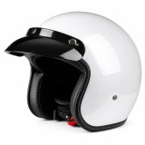 Cumpara ieftin Casca Moto/Scuter Retro FIXATO Vintage, Interior Confortabil, Prindere rapida, Alb, XL 60-61cm
