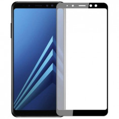 Folie sticla securizata 5D Full Glue pentru Samsung Galaxy A8 (2018), Negru