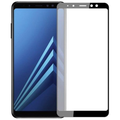 Folie sticla securizata 5D Full Glue pentru Samsung Galaxy A8 (2018), Negru foto