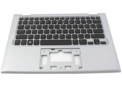 Tastatura Dell Inspiron Neagra 11 3147 cu Palmrest argintiu, 11 3148 cu Palmrest argintiu foto