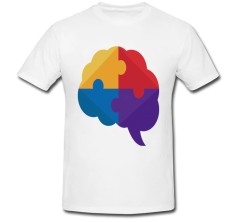 Tricou &amp;quot; Creier din puzzle colorat &amp;quot; foto