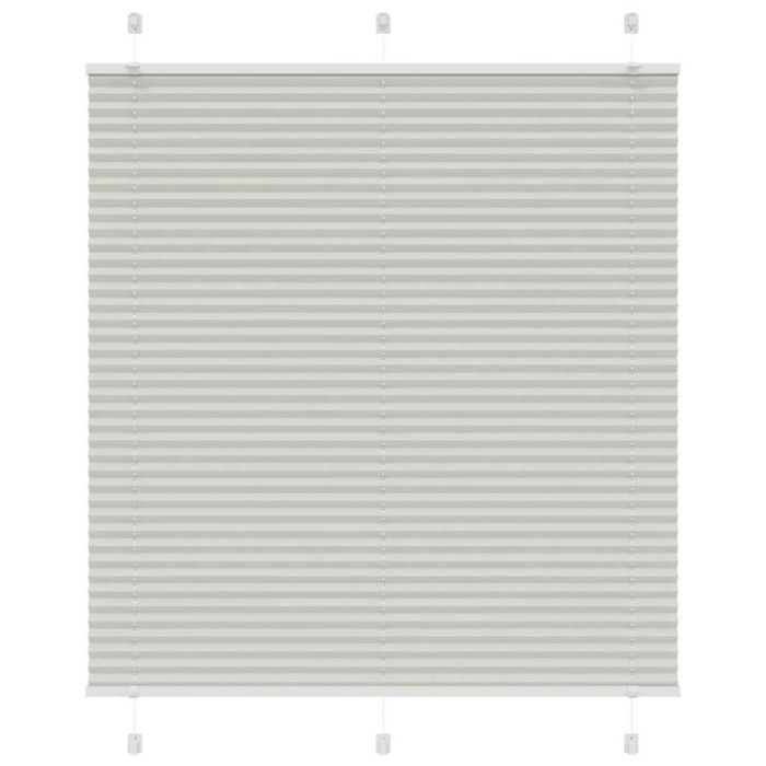 Jaluzea plisată gri deschis 115x100 cm Lățime țesătură 114,4 cm