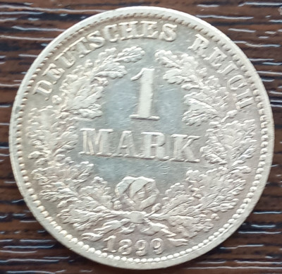 (A303) MONEDA DIN ARGINT GERMANIA - 1 MARK 1899, LIT. E, MAI RARA foto