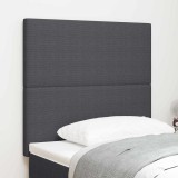 Tăblie de pat design simplu, gri &icirc;nchis, 90 cm, catifea raiată