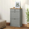 VidaXL Dulap de pantofi VIGO, 60x35x96 cm, gri, lemn masiv de pin 353171
