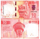 Macao 10 Patacas 2020-2024, P-125a, Bancnota UNC, Asia