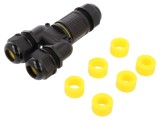 Conector Alimentare AC IP68 cu Şurub Negru SHENZHEN GREENWAY M685US.5P.4-14MM