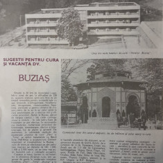 1986 Reclama Hotel BUZIAS comunism 24x16 epoca aur TIMIS turism balneoclimateric