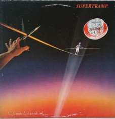 Supertramp &lrm;&ndash; "...Famous Last Words..." _ NM / VG+ vinil, LP, disc muzica rock _ A&amp;M Rec, Olanda, 1982