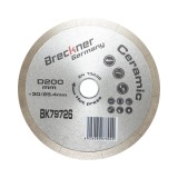 Disc diamantat continuu fractionat 200x30/25.4mm, segment 10mm pentru gresie, faianta, ceramica dura, marmura Breckner Germany