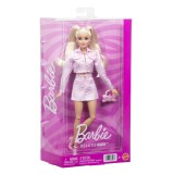 Papusa Barbie Deluxe Style Mattel cu jacheta din denim roz, set elegant fete 4 ani+