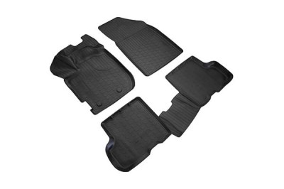 SET COVORASE AUTO CAUCIUC FIT DACIA DUSTER 3D (2018-) FARA SPATIU DEPOZITARE SUB SCAUN FATA PASAGER - 5 PCS foto