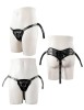 Ham Pentru Strap-On Black PU Harness With Two Rings, Nmc