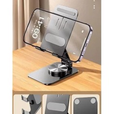 Suport telefon de birou pliabil din aluminiu cu rotire la 360 grade Andowl Q ZJ391