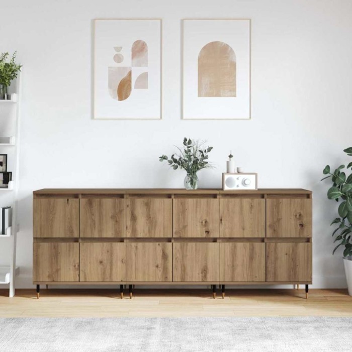 vidaXL Bufeturi 3 pcs stejar artizanal 180 x 35 x 70 cm Lemn compozit 3394510