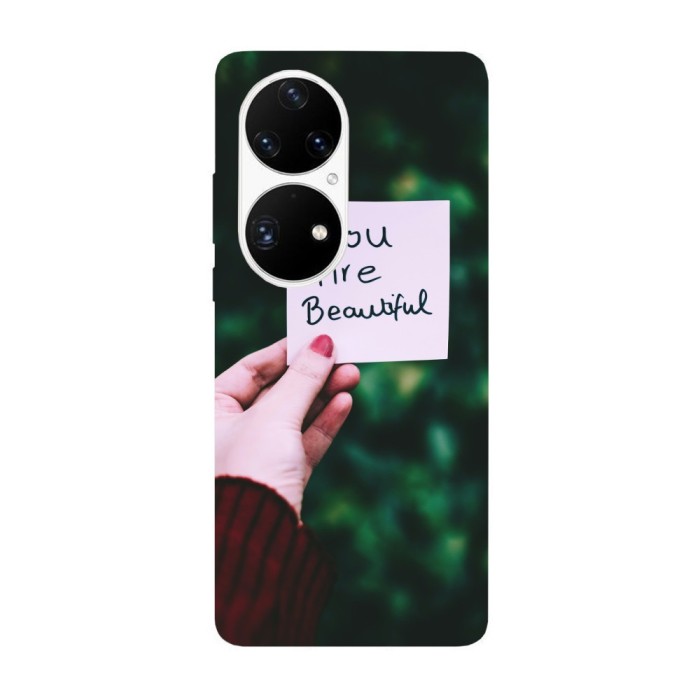 Husa compatibila cu Huawei Nova Y70 model You are beautiful, Silicon, TPU, Viceversa