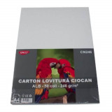 Hartie Cartonata A4 DACO Lovitura de Ciocan, 50 Coli/Top, 246 g/m&sup2;, Alba, Hartii Cartonate Albe, Hartie Carton Culoare Alba A4, Hartie Cartonata Alba,