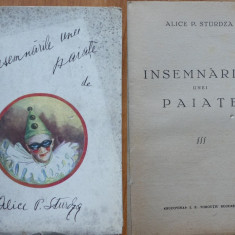 Alice P. Sturdza , Insemnarile unei paiate ; Amintiri din teatru , 1941 , ed. 1