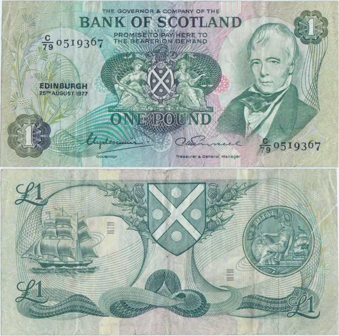 1977 (25 VIII), 1 Pound | P-111c.4 | Scoția