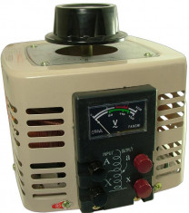 Autotransformator monofazic, 220V - 0...250V - 2000W , 2 KW voltmetru analogic foto