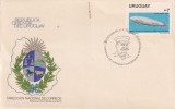 FILATELIE TEMATICA - PLIC URUGUAI FCD TEMATICA AVIATIE, Stampilat