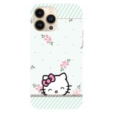 Husa compatibila cu Apple iPhone 14 Pro, Viceversa, model Flower fall Hello kitty , Silicon, TPU, Transparent, Carcasa