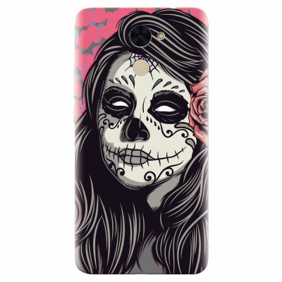 Husa silicon pentru Huawei Enjoy 7 Plus, Mexican Girl Skull foto