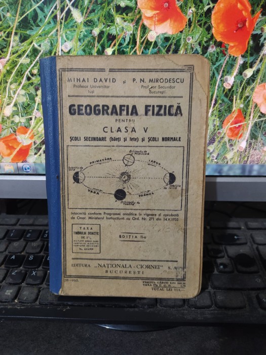 Geografia fizică pentru clasa V, David și Mirodescu, București 1935, 157