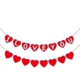 Set de 2 bannere Qpout, pasla, rosu, 3 m/ 7 x 6,5 cm