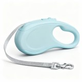 Lesa retractabila pentru caini Nunbell, franare si blocare cu o singura mana, ABS/Nylon, 5 m, Albastru