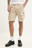 Superdry pantaloni scurți bărbați, culoarea bej, M7110433A-13K