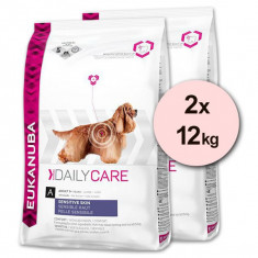 EUKANUBA Daily Care SENSITIVE Skin - 2 x 12 kg