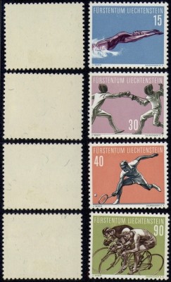 Liechtenstein 1958 Sport Mi.365-368 MLH AM.417 foto