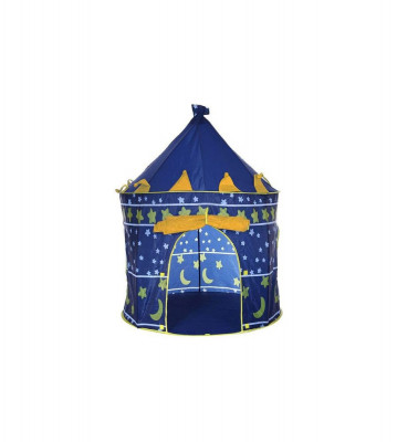 Cort de joaca pentru copii tip Castel 135 x 105 x 80 cm-Culoare Albastru foto