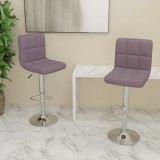 VidaXL Scaune de bar, 2 buc., gri taupe, material textil