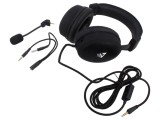 Căști cu Microfon Negru Jack 3,5mm USB 2,2m